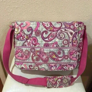 Vera Bradley, pink Paisley shoulder bag.